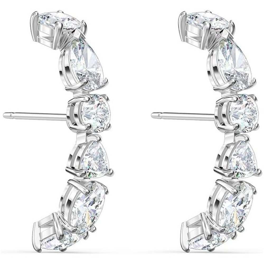 NWT Sparkling Bling Swarovski Crystal Rhinestone Hoop Pierced Earrings +… - Picture 2 of 6